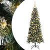vidaXL Umestno božično drevo Zelena 180 cm PVC, plastika in jeklo