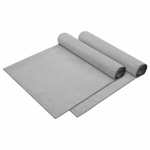 vidaXL Brisače za ležalnik 2 pcs Temno siva 210 x 75 cm
