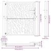 vidaXL Vrtna vrata črna 100x100 cm jeklena s trace dizajnom