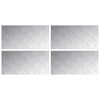 vidaXL Stopnice 4 kos 80 x 40 cm srebrna Aluminij Pravokotna