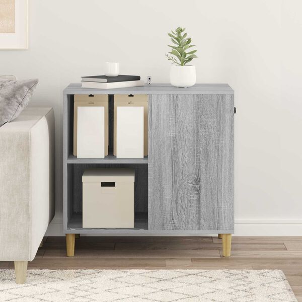 vidaXL Mačja hi&scaron;a Siva Sonoma 72 x 42.5 x 70 cm Konstruiran les