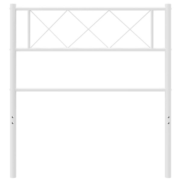 vidaXL Kovinsko nadomestno vzglavje belo 90 cm