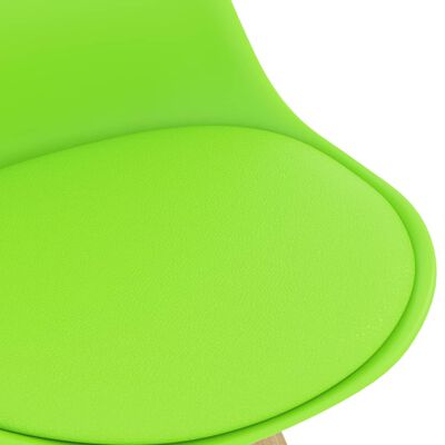 vidaXL Barski stolčki 4 kosi zeleni PP in trdna bukovina