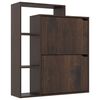 vidaXL Omarica za čevlje dimljen hrast 79,5x24x90,5 cm iverna plo&scaron;ča