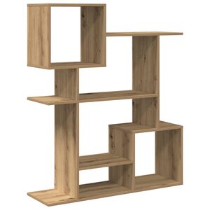vidaXL Pregrada s knjižno omaro artisan hrast 92x29x112 cm inž. les