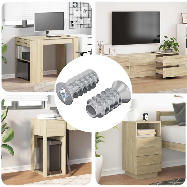 vidaXL Vijak 2 pcs srebrna M6 x 12 mm elezo