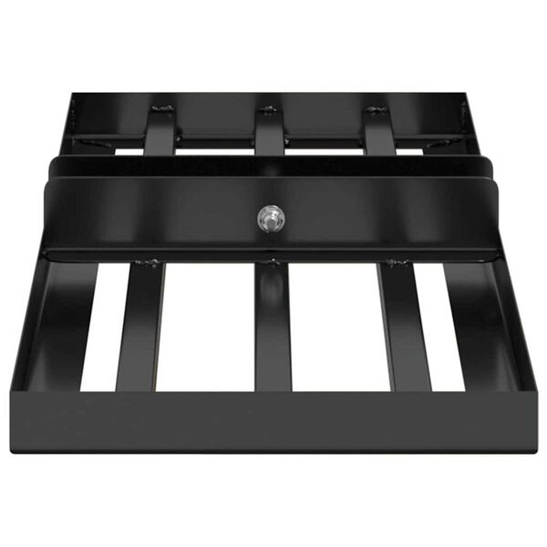 vidaXL Nadomestna glava za vrtno nivelirko Črna Prašno lakirano jeklo