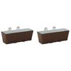 vidaXL Ograja 2 kos 50 x 17 x 17 cm Kovina