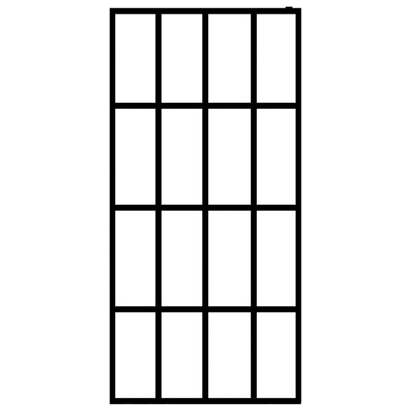 vidaXL Steklena pregrada za tuš mlečno kaljeno steklo 140x195 cm