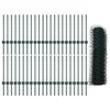 vidaXL Ograja s stebrom Zelena 0,5 x 100 m Jeklo in PVC