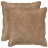 vidaXL Prevleka za blazino 2 pcs HOUTEN Taupe 35 x 35 cm Mikrofibra