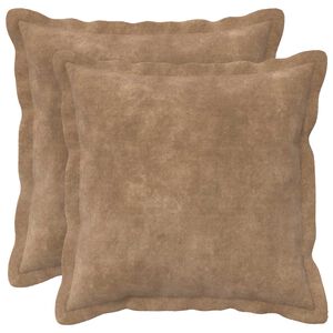 vidaXL Prevleka za blazino 2 pcs HOUTEN Taupe 35 x 35 cm Mikrofibra