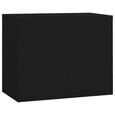 vidaXL Arhivska omarica črna 90x46x72,5 cm jeklo