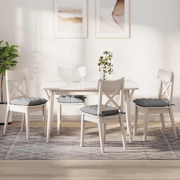 vidaXL Sedežne blazine 2 pcs Oblačno siva 40 x 40 x 6 cm blago