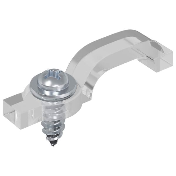 vidaXL LED trak 2 pcs Črna in prozorna 5500 mm Baker in plastika