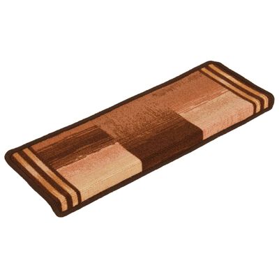 vidaXL Samolepilne preproge za stopnice 15 kosov 65x21x4 cm rjave