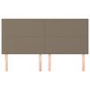vidaXL Vzglavje postelje sivo-rjavo 200x5x118/128 cm blago