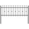 vidaXL Vrh z bodicami ASTEN 200 x 130 cm Pra&scaron;no lakirano jeklo Črna