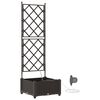vidaXL Vrtni lonček Rjava 40 x 40 x 126 cm PP