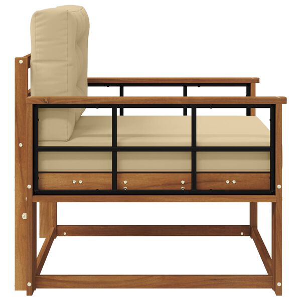 vidaXL Srednji zunanji kavč Masiven les akacije Naravna