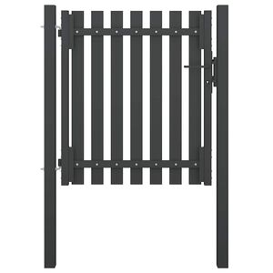vidaXL Vrtna ograja vrata iz jekla 100x75 cm antracitna
