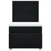 vidaXL Box spring postelja z vzmetnico črn 90x190 cm blago