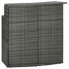 vidaXL Vrtna barska miza siva 120x55x110 cm poli ratan