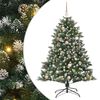 vidaXL Umestno božično drevo Zelena 150 cm PVC, plastika in jeklo