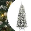 vidaXL Umestno božično drevo Bela 180 cm PVC, plastika, jeklo in PE