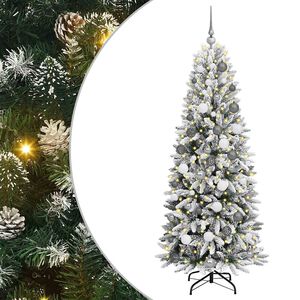 vidaXL Umestno božično drevo Bela 180 cm PVC, plastika, jeklo in PE