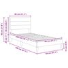 vidaXL Konstrukcija postelje z vzglavjem Taupe 80 x 200 cm blago