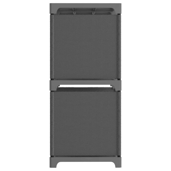 vidaXL Regal s 4 kockastimi policami siv 69x30x72,5 cm blago