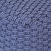 vidaXL Ročno pleteni tabure moder 50x50x30 cm iz bombaža