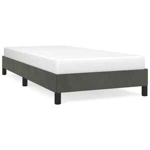 vidaXL Posteljni okvir brez vzmetnice temno siv 90x190 cm žamet