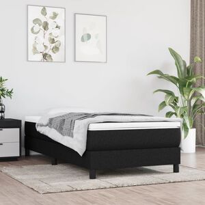 vidaXL Vzmetnica z žepkasto vzmetjo srednje trdote črna 100x200x20 cm blago