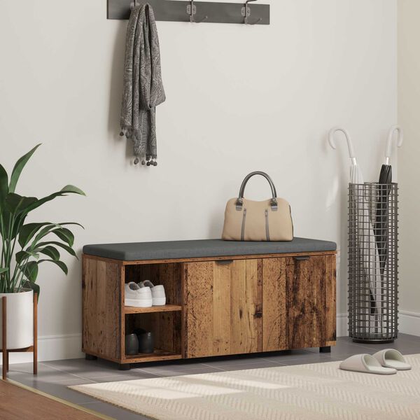 vidaXL Haldna klop Star les 100 x 38 x 46 cm Oblikovan Les in Tkanina