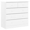 vidaXL Predalnik ALTA bel 77x35x73 cm trdna borovina