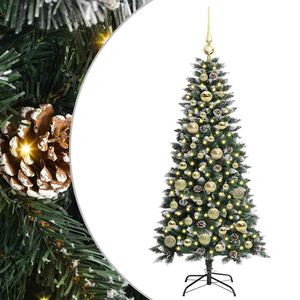 vidaXL Umestno božično drevo Zelena 120 cm PVC in plastika