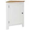 vidaXL Kotna omarica 59x45x80 cm trdna hrastovina
