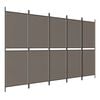 vidaXL Paravan 5-delni antracit 250x200 cm blago