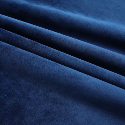 vidaXL Zatemnitvene zavese 2 kosa z obešali žametne modre 140x225 cm