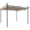 vidaXL Pergola s pomično streho taupe 295x292x230 cm