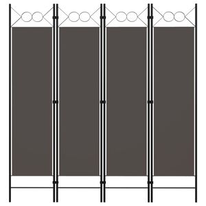 vidaXL Paravan 4-delni antraciten 160x180 cm