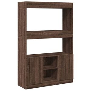 vidaXL Visoka omara rjavi hrast 92x33x140 cm inženirski les