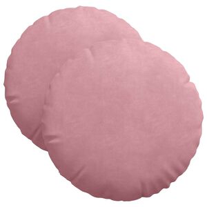 vidaXL Sedežne blazine 2 pcs Roza &Oslash; 40 x 13 cm Žamet