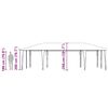vidaXL Zabavni šotor Bela 800 x 400 x 266 cm Poliester in jeklo