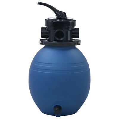 vidaXL Bazenski peščeni filter s 4-pozicijskim ventilom moder 300 mm