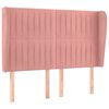 vidaXL Vzglavje z u&scaron;esi roza 147x23x118/128 cm žamet