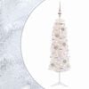vidaXL Umetno ozko božično drevesce z božično kroglico 120 cm 150 LED