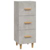 vidaXL Komoda betonsko siva 34,5x34x90 cm konstruiran les